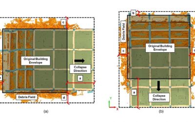 Seismic Debris Field for Collapsed RC Moment Resisting Frame Buildings